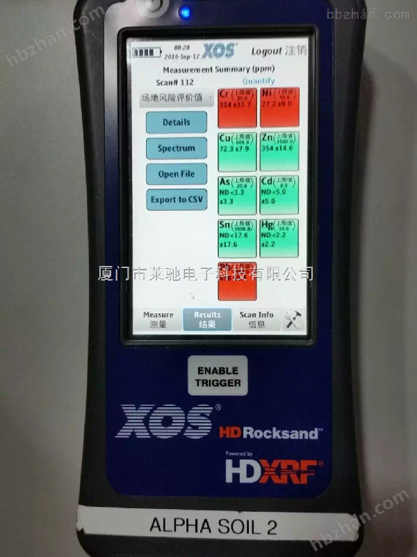 美國XOS土壤重金屬檢測儀HDXRF