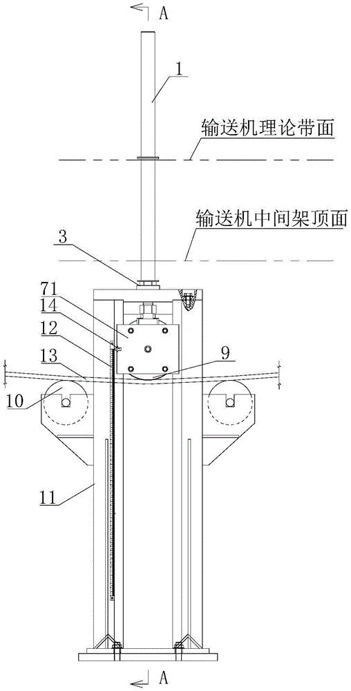 可逆帶式輸送機(jī)中部螺旋拉緊裝置