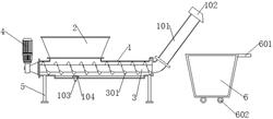 污水處理廠壓榨機排出固體垃圾收集裝置