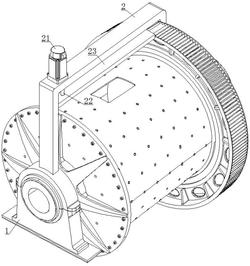 具有鋼球吸附結(jié)構(gòu)的臥式球磨機