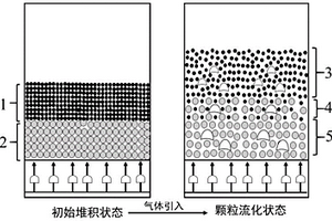 利用分選密度梯度的氣固流化床干法分選工藝