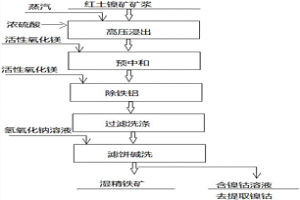 紅土鎳礦高壓浸出工藝中鐵精礦的回收方法