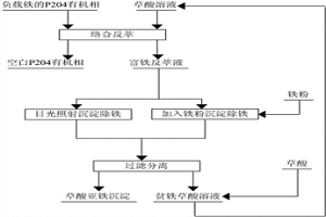 反萃負(fù)載鐵的P204有機(jī)相及反萃液除鐵的方法