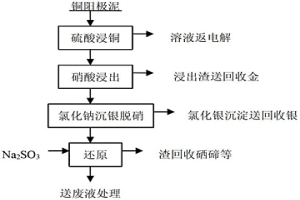 實(shí)現(xiàn)銅陽(yáng)極泥中有價(jià)金屬初步分離的方法