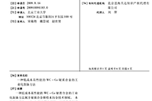 低成本高性能的WC-CO硬質(zhì)合金的工業(yè)化制備方法