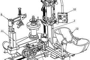 車載式具有擴(kuò)胎機(jī)構(gòu)的輪胎拆裝機(jī)