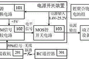 用于電動多旋翼無人飛行器的電源開關(guān)裝置