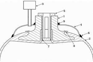 儲(chǔ)氫氣瓶?jī)?nèi)膽封頭部位密封狀態(tài)的無損檢測(cè)工裝