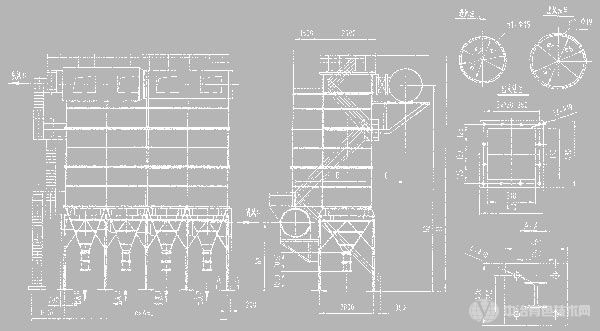 單列長(zhǎng)袋脈沖除塵器系列外形尺寸